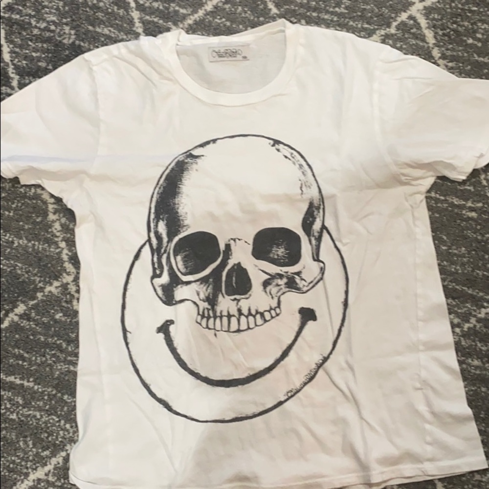 Lauren Moshi skull/smiley face t-shirt